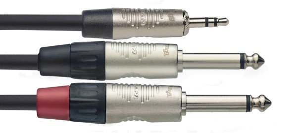 N Serie Y-Kabel, Miniklinke/Klinke (m/m), stereo/mono, 1 m