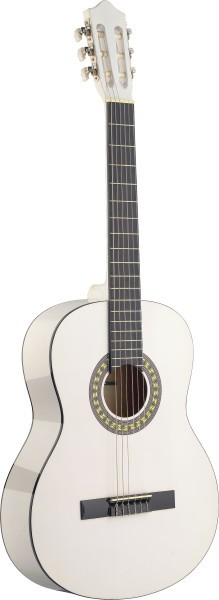 Stagg C542 WH 4/4 Klassik-Gitarre in weiss mit Lindendecke