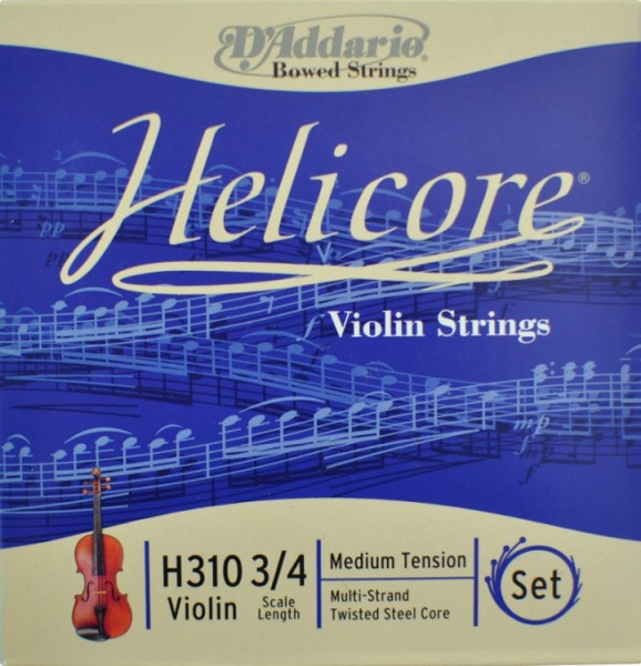 D`Addario Helicore Saitensatz 3/4 Geige/Violine E-Saite Carbonstahl verzinnt mittel