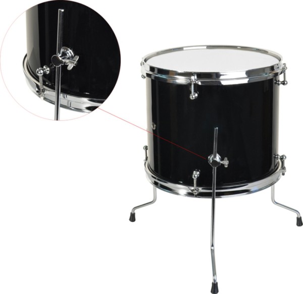 Steinbach Floor Tom 12x10 Zoll für Kinderschlagzeug schwarz