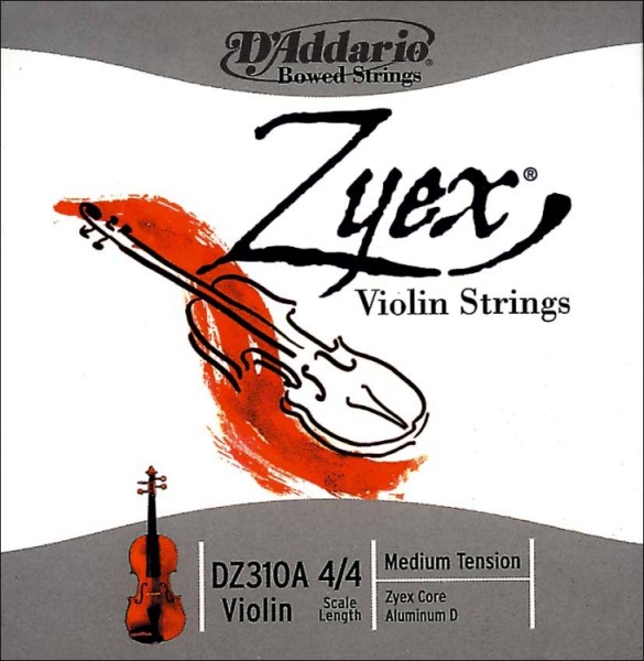 D`Addario Zyex Saitensatz 4/4 Geige/Violine E-Saite Stahl verzinkt mittel