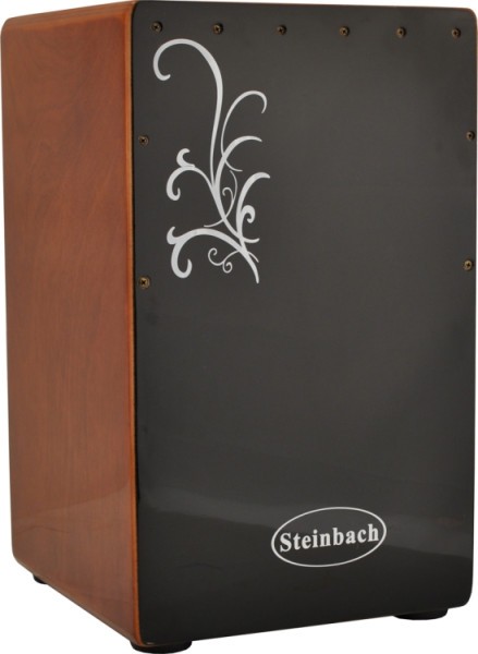 Steinbach Cajon schieferrotbraun schwarzes Schlagbrett mit Ornament inkl. Tasche