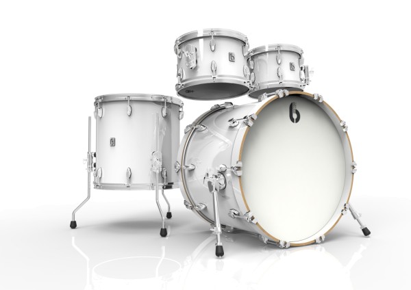 Legend Fusion 22 4-teiliges Drum-Set, kalt-gepresste 6 mm Birkenkessel, Piccadilly White Finish