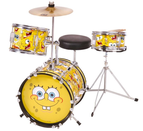 SPONGEBOB Schlagzeug 3 Teile mit Zubehör