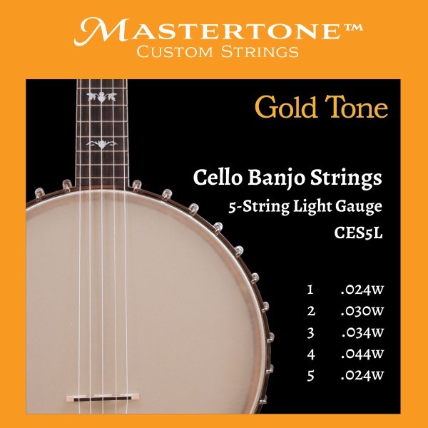 Gold Tone CES5L 5-saiter Banjo Cello Saiten in Saitenstärke Light