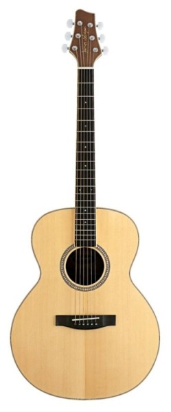 Stagg NA30MJ Akustische mini Jumbo Gitarre mit massiver Fichtendecke