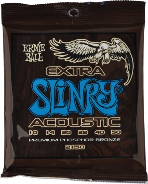 Ernie Ernie Ball Gitarrensaiten für Westerngitarre Slinky Acoustic Extra 010 - 050