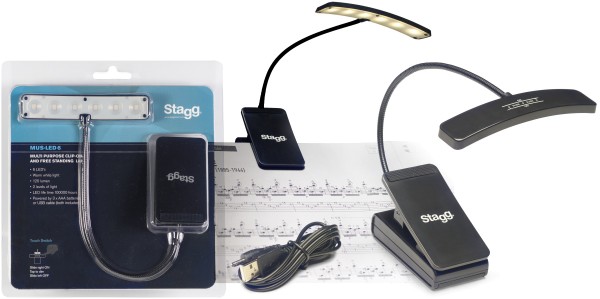 Stagg MUS-LED 6 LED- Notenpultleuchte Clip-on 6 Lichter