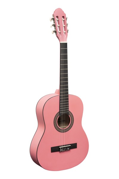 Stagg C430 M PK 3/4 Kindergitarre Konzertgitarre pink matt klassische Gitarre mit Lindendecke