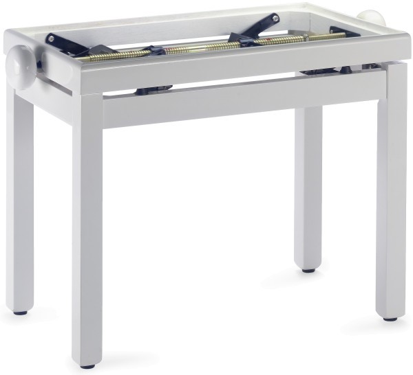 Stagg PB39 WH P Klavierbank in Weiss poliert