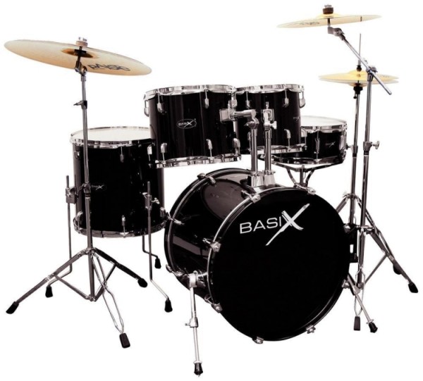Schlagzeug Basix OXYGEN Set 1 schwarz 22 Zoll