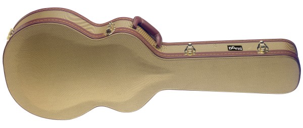 Stagg GCX-SA GD Gold Tweed Deluxe-Koffer für Semi-Akustik-Gitarre