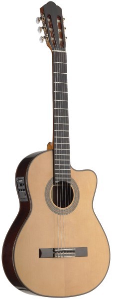 Angel Lopez C1448TCFI-S 4/4 eingebauter Preamp klassische Gitarre mit dünnem Korpus und massive Klas