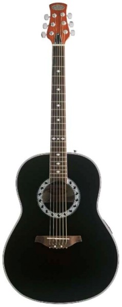 Stagg A1006LH-BK Elektroakustische Deep Bowl-Gitarre für Linkshänder