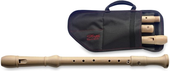 Alt- Blockflöte, barocke Griffweise, Ahorn, mit Tasche, Made in Germany