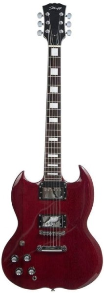 Stagg G300LH-TCH Rock G E-Gitarre Linkshänder Modell Transparent Cherry