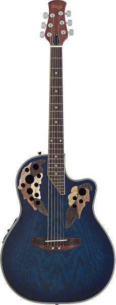 Stagg A2006-BLS Elektroakustische Shallow Bowl-Gitarre mit Cutaway