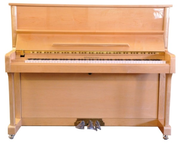 Römhildt Klavier 123cm Ahorn poliert mit Softclose
