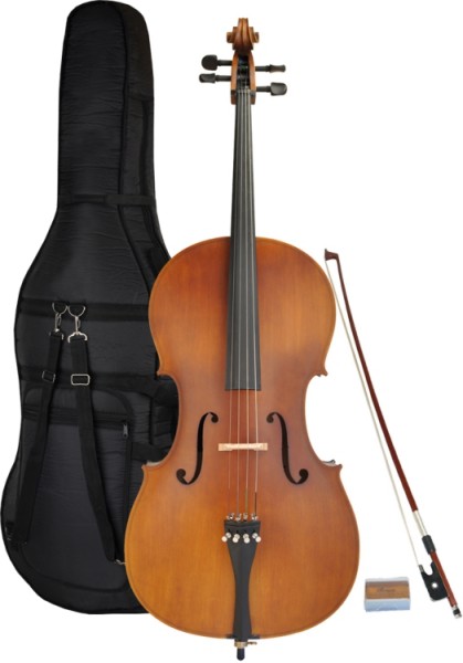 Steinbach 1/8 Cello für Linkshänder im Set handgearbeitet satiniert