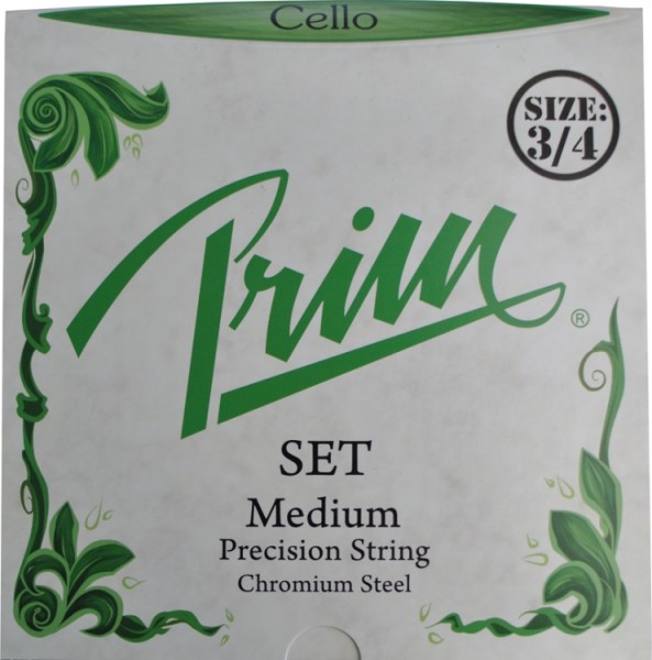 Prim Steel Strings Saitensatz, mit Kugel, medium, für 3/4 Cello