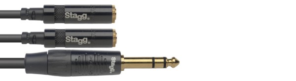 N Serie Y-Adapter-Kabel, Klinke/Miniklinke (m/f), Stereo, 10 cm