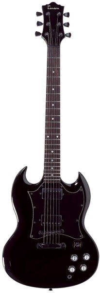 Tenson 4/4 E-Gitarre SD-Set Neck All Black in schwarz