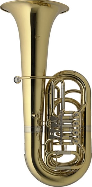 Stagg 77-TU RL B-Tuba langes Modell mit 4 Drehventilen im ABS-Koffer