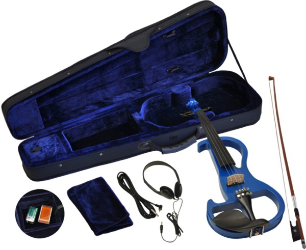 Steinbach E-Geige II in blau 4/4 Set im Koffer