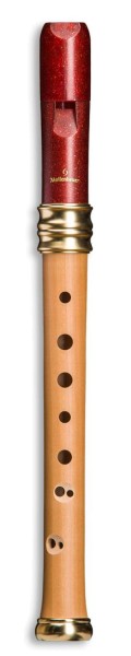 Mollenhauer Blockflöte Adri´s Traumflöte Sopran c'' Kombination Holz-Kunststoff purpurrot Doppelloch