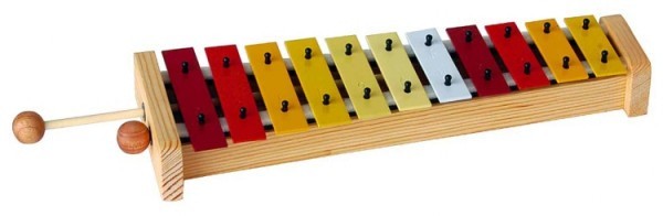Basix Glockenspiel G11 11 bunte Klangplatten diatonisch