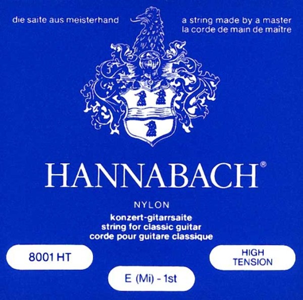 Hannabach Saiten blau für Klassik Gitarre Nylon versilbert umsponnen