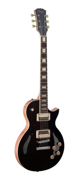 Stagg SEL-ZEB-BK L Serie, Zebra E-Gitarre m. massivem Mahoganikorpus u. gewölbter Ahorndecke