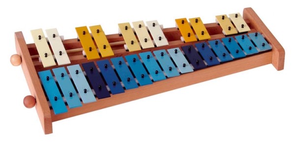 Basix Glockenspiel G27 27 bunte Klangplatten chromatisch
