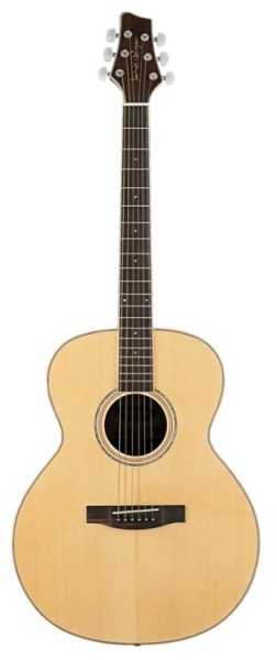 Stagg NA72MJ Akustische mini-Jumbo Gitarre mit massiver A-Klasse Fichtendecke