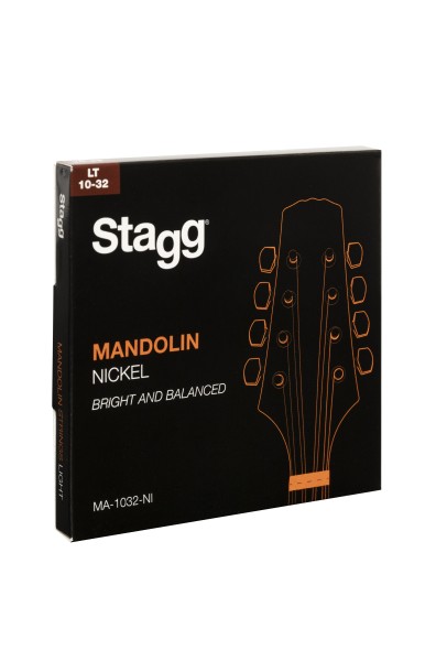 Stagg MA-1032-NI Satz Nickelsaiten für Mandoline, Light
