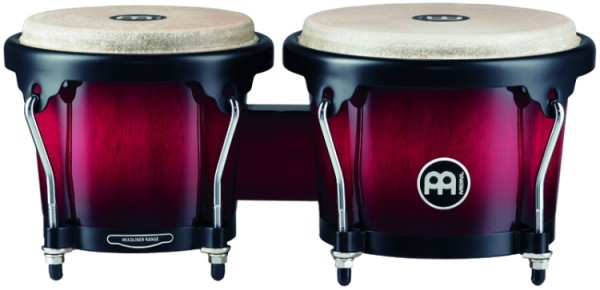 MEINL Bongo HB100WRB Gummibaum Holz Wine Red Burst