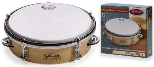 Stagg TAWH-061T 6 Zoll stimmbares Holz-Tambourin