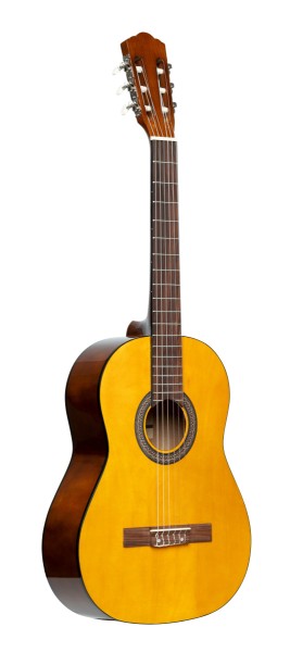 Stagg SCL50 3/4N PACK Gitarrenpack, 3/4 klassische Gitarre, Naturfarbe, Lindendecke, Stimmgerät, Tas