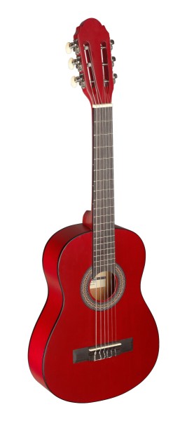 Stagg 405 M RED 1/4 Kindergitarre Konzertgitarre rot matt klassische Gitarre mit Lindendecke
