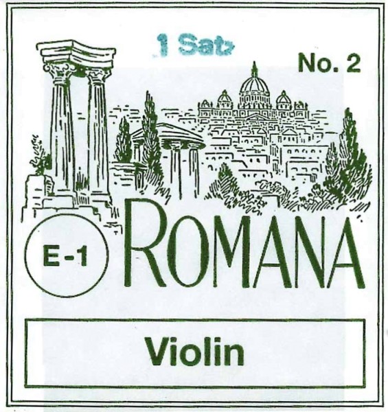 Romana Saitensatz 4/4 Geige/Violine Darm E-Saite Stahl blank mittel