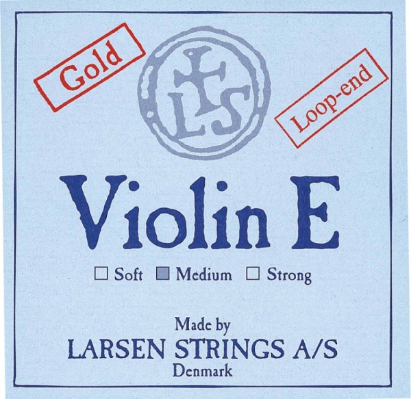 Larsen Saitensatz 4/4 Geige/Violine E-Saite Stahl blank Schlinge dünn