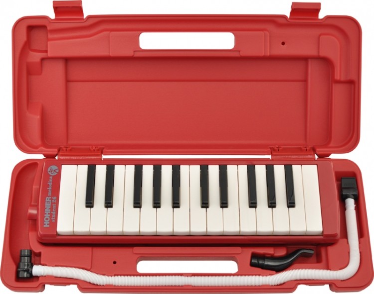Hohner Student Melodica 26 Tasten in rot inkl. Anblasschlauch ABVERKAUF