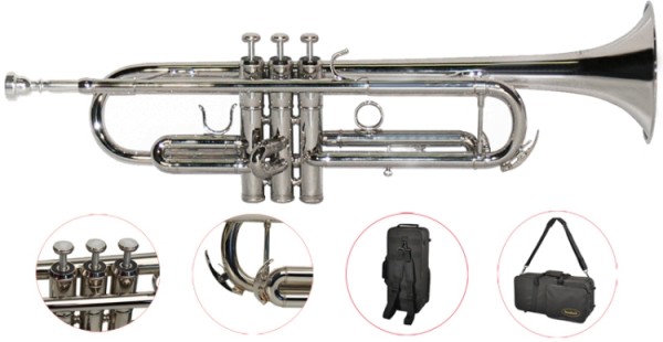 Steinbach Bb- Trompete in Silber mit Neusilber Ventilen - Bestangebot