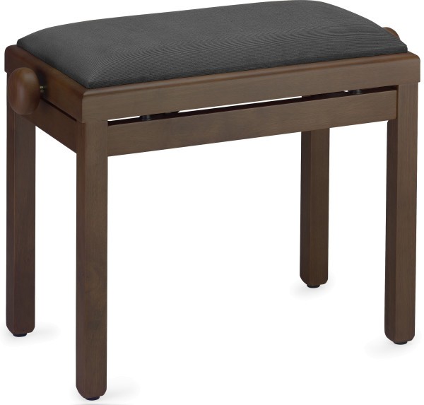 Stagg Klavierbank in Nuss dunkel matt mit schwarzem Stoffbezug