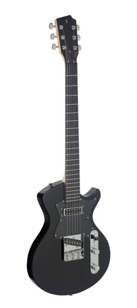 Stagg SVY CST BK E-Gitarre, Silveray Serie, Custom Modell, mit massivem Erlenkorpus