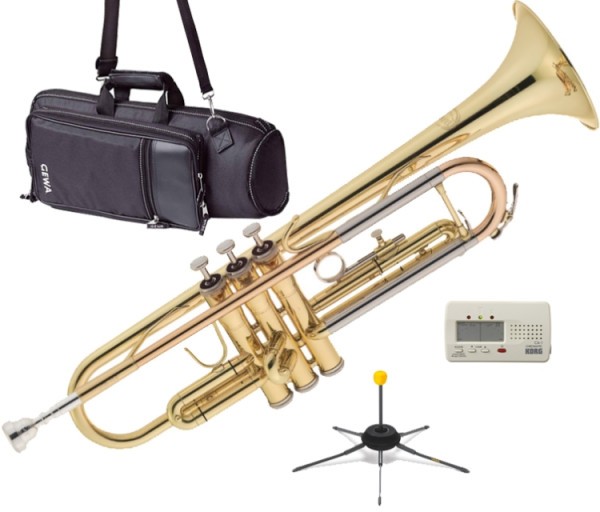 Jupiter Trompete JP408 SET mit Trompetenständer- Trompetentasche- Simmgerät