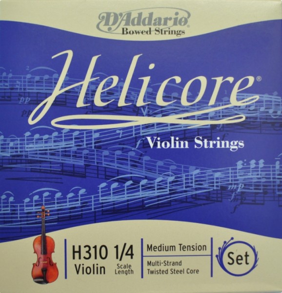 D`Addario Helicore Saitensatz 1/4 Geige/Violine E-Saite Carbonstahl verzinnt mittel
