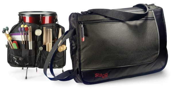 Stagg SDSB17 Stick Bag Stocktasche Drumsticktasche mit Befestigungshaken und Schultergurt