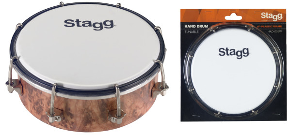 Stagg HAD-006W 6 Zoll stimmbare Kunststoff-Handtrommel