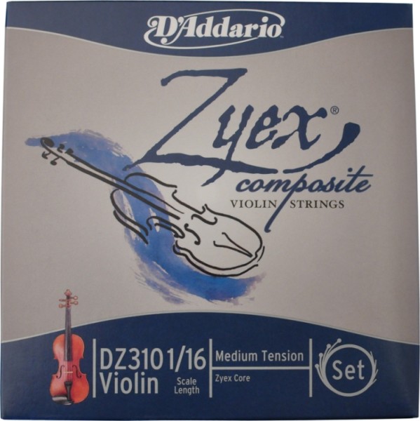D`Addario Zyex Saitensatz 1/16 Geige/Violine E-Saite Carbonstahl mittel